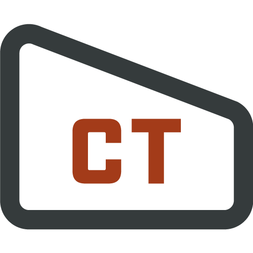 Stellar cottage building icon with "CT" in center